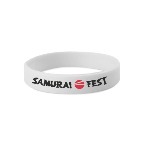 75902 - Silicone wristband &ndash; 1 color with custom 2 color screen-printed logo