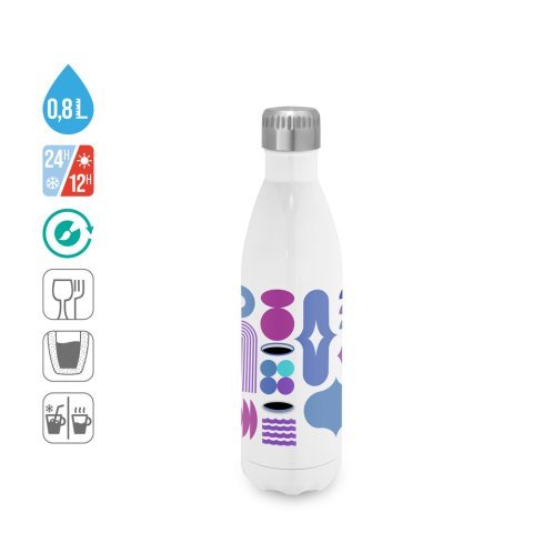 AMORTI L. Garrafa t&eacute;rmica em a&ccedil;o inoxid&aacute;vel para sublima&ccedil;&atilde;o 800 mL