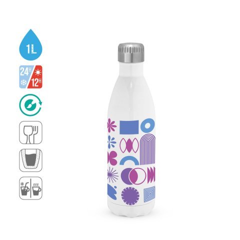 AMORTI XL. Sticlă sport sublimată din oțel inoxidabil 1.1 L