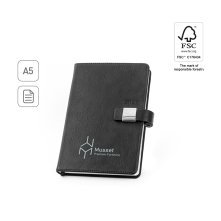 MUSSET A5. Agenda A5 em PU (58% reciclado)