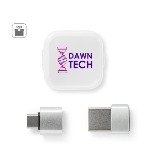 MINSKY. Set de 2 adaptadores USB-A / USB-C de aluminio