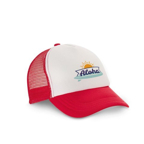 NICOLA. Gorro de poli&eacute;ster y malla (150 g/m&sup2;)