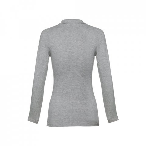 THC BERN WOMEN II. Damen Langarm-Poloshirt - Hellgrau melliert