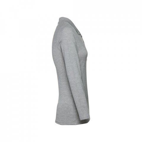 THC BERN WOMEN II. Damen Langarm-Poloshirt - Hellgrau melliert