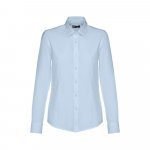 THC TOKYO WOMEN II. Camisa oxford de manga comprida para senhora - Azul claro