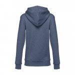 THC AMSTERDAM WOMEN II. Women's hoodie in cotton and polyester with full zip - Heather blue