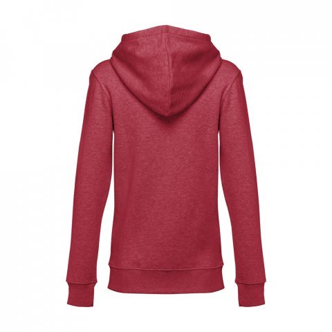 THC AMSTERDAM WOMEN II. Women's hoodie in cotton and polyester with full zip - Heather red