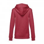 THC AMSTERDAM WOMEN II. Women's hoodie in cotton and polyester with full zip - Heather red
