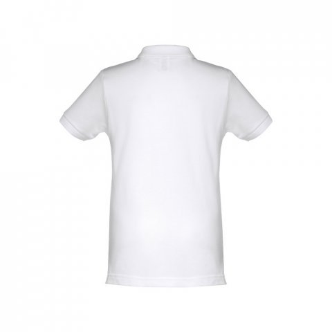 THC ADAM KIDS WH II. Kinderpolo met korte mouwen (unisex). Witte kleur - Wit