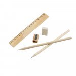POCKETY. Schrijfset geleverd in een non-woven etui - Naturel