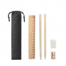 POCKETY. Conjunto de escrita fornecido em bolsa de non-woven (80 g/m&sup2;) com cord&otilde;es