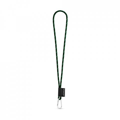 SADA &scaron;ňůrky NAUTIC Dlouh&aacute; (&Oslash; 5 mm) s karabinou ve tvaru D 55 mm - Tmavě zelen&aacute;/světle zelen&aacute;