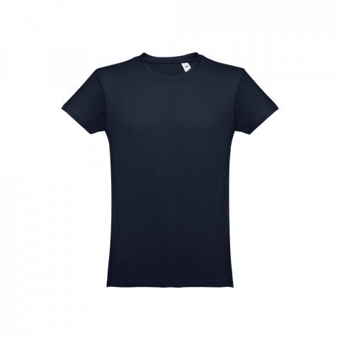 THC LUANDA. T-shirt homme en coton tubulaire - Bleu nuit