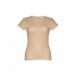 THC SOFIA. D&aacute;msk&eacute; bavlněn&eacute; tričko s p&aacute;skem - Světle hněd&aacute;