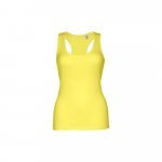 THC TIRANA. T-shirt sem mangas para senhora em algod&atilde;o - Amarelo lim&atilde;o