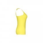 THC TIRANA. T-shirt sem mangas para senhora em algod&atilde;o - Amarelo lim&atilde;o