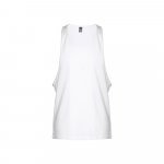 THC IBIZA WH. Miesten jaettujen hihojen puuvillainen T-paita, jossa on lasketut k&auml;dentiet - Valkoinen