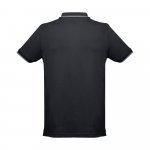 THC ROME. Polo bicolore en coton pour hommes - Noir