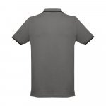 THC ROME. Polo bicolore en coton pour hommes - Gris