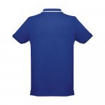 THC ROME. Polo bicolore en coton pour hommes - Bleu royal