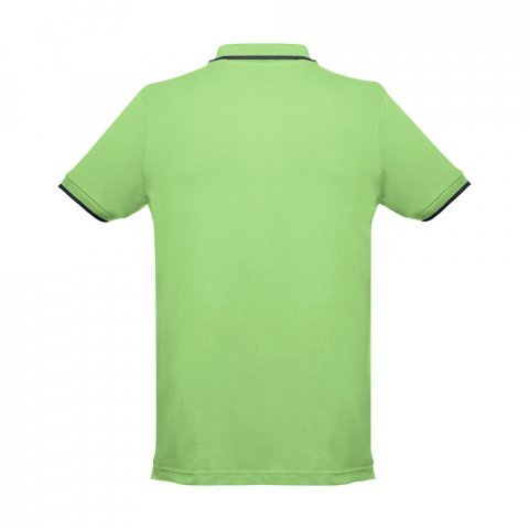 THC ROME. Polo bicolore en coton pour hommes - Vert clair