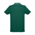 THC ROME. Polo bicolore en coton pour hommes - Vert fonc&eacute;