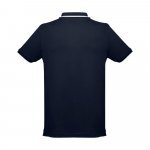 THC ROME. Polo bicolore en coton pour hommes - Bleu marine