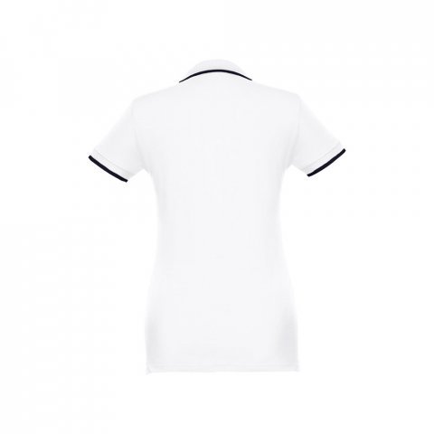 THC ROME WOMEN WH. Polo da donna in cotone bicolore - Bianco