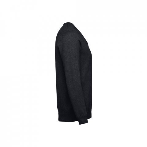 THC MILAN. Pull col V pour homme en coton et polyamide - Noir