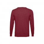 THC MILAN. Pull col V pour homme en coton et polyamide - Bordeaux