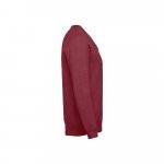 THC MILAN. Pull col V pour homme en coton et polyamide - Bordeaux