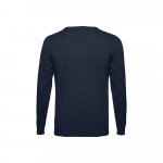 THC MILAN. Pull col V pour homme en coton et polyamide - Bleu marine