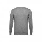 THC MILAN. Pull col V pour homme en coton et polyamide - Gris matte