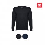 THC MILAN. Pull col V pour homme en coton et polyamide