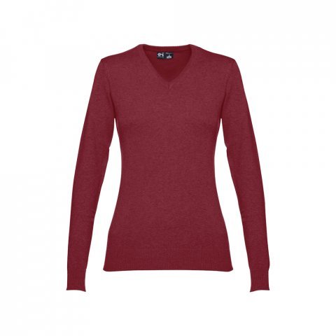 THC MILAN WOMEN. V-hals pullover herre i bomuld og polyamid - Bourgogne