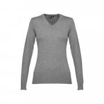 THC MILAN WOMEN. V-hals pullover herre i bomuld og polyamid - Lynggr&aring;