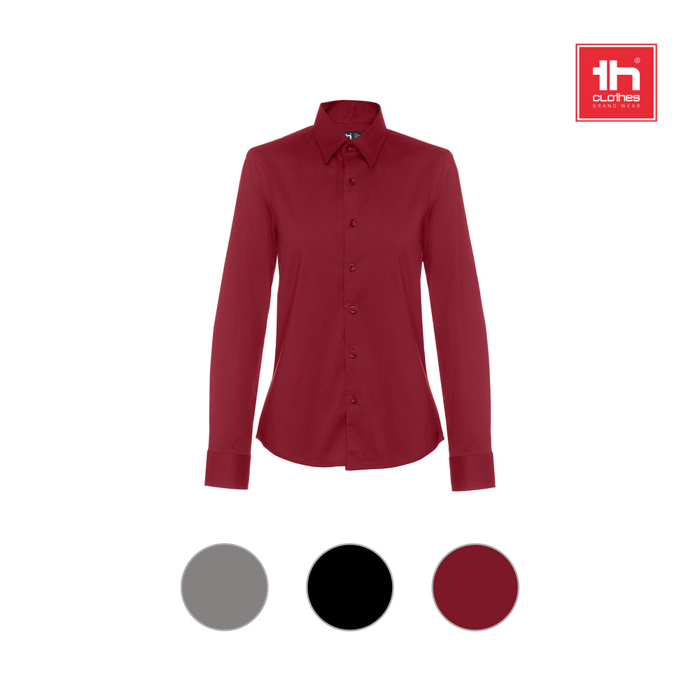 THC PARIS WOMEN. Camicia in popeline a maniche lunghe da donna