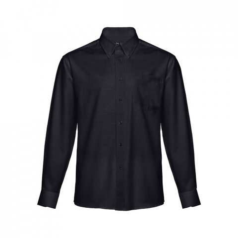 THC TOKYO. Camisa oxford de manga comprida para homem - Preto