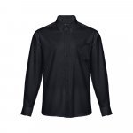 THC TOKYO. Camisa oxford de manga comprida para homem - Preto
