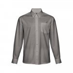 THC TOKYO. Camisa oxford de manga comprida para homem - Cinzento