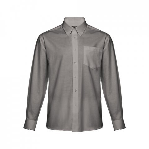 THC TOKYO. Camisa oxford de manga comprida para homem - Cinzento
