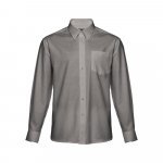 THC TOKYO. Camisa oxford de manga comprida para homem - Cinzento