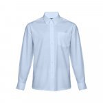THC TOKYO. Camisa oxford de manga comprida para homem - Azul claro