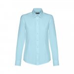 THC TOKYO WOMEN. Damska koszula oxford z długim rękawem - Błękitny
