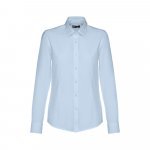 THC TOKYO WOMEN. Damska koszula oxford z długim rękawem - Błękitny