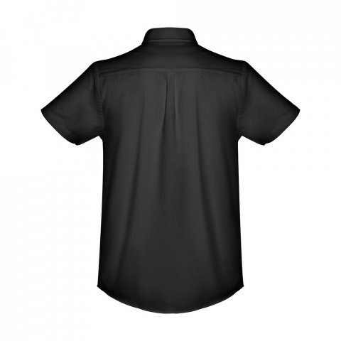 THC LONDON. Camisa oxford de manga curta para homem - Preto