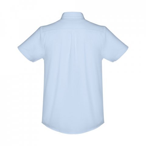 THC LONDON. Camisa oxford de manga curta para homem - Azul claro