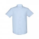 THC LONDON. Camisa oxford de manga curta para homem - Azul claro