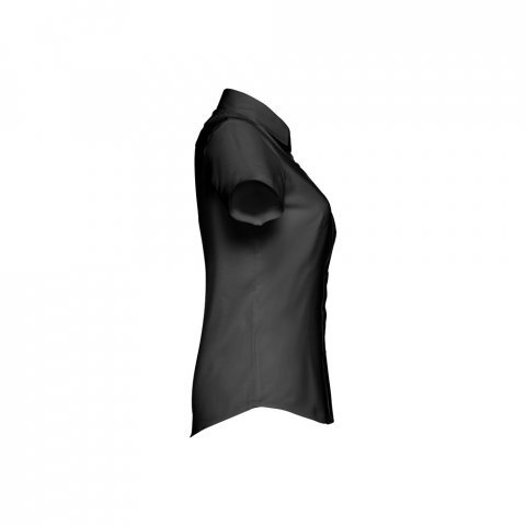 THC LONDON WOMEN. Ženska Oxford ko&scaron;ulja kratkih rukava - Crna