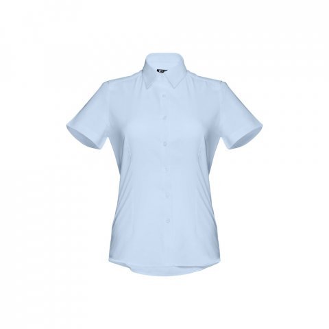 THC LONDON WOMEN. Ženska Oxford ko&scaron;ulja kratkih rukava - Svijetlo plava